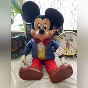 SOLD! 80s VINTAGE DEADSTOCK WITH TAGS LARGE MICKEY MOUSE DOLL